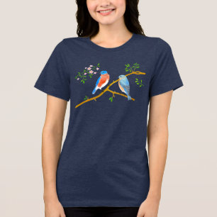 Triblenda Camiseta Navy Tri-Blend de Azulejos