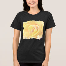 Camiseta negra de carbón Rosa Amarilla Dorada