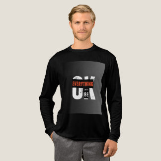 Triblenda Camiseta negra de manga larga con “Todo OK”