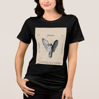 Triblenda camiseta negra de media manga para mujeres