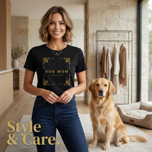 Triblenda Camiseta negra elegante de mezcla triple para mamá