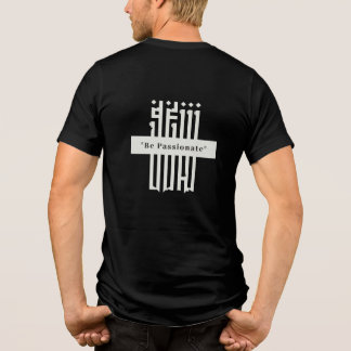 Triblenda Camiseta negra minimalista de tipografía