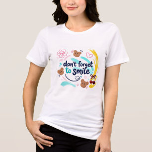 Triblenda Camiseta No te Olvides de Sonreír Positivo Kawai
