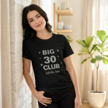 Camiseta Nombre Club Cumpleaños 30 Mujeres