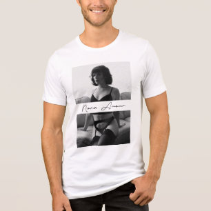 Triblenda Camiseta Nora Amour B&W, Texto Negro