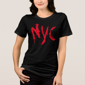 Triblenda Camiseta NYC Nueva York - Grunge Rojo Personalizad