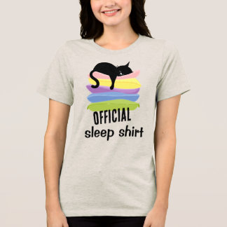 Triblenda Camiseta oficial de gato para dormir | Moda divert