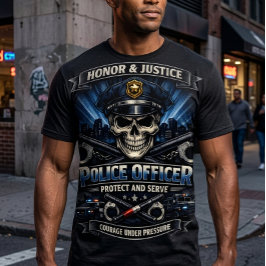 Triblenda Camiseta Orgullo de Oficial de Policía