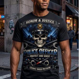Triblenda Camiseta Orgullo de Oficial de Policía