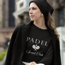 Camiseta Padel Mujer – Padel Social Club Negro