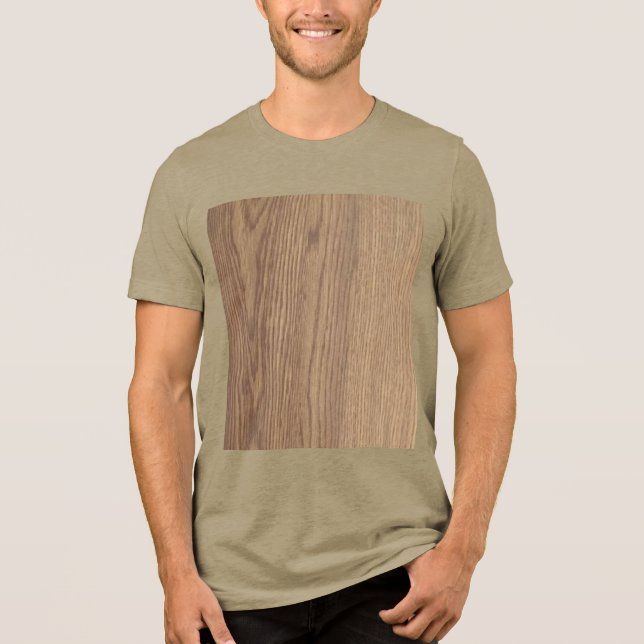 Triblenda Camiseta para adultos de los granos de madera (Anverso)
