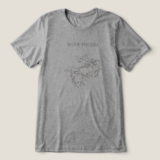 Triblenda Camiseta para amantes de perros Woof-presso
