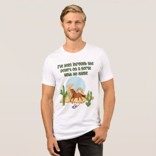 Triblenda Camiseta para hombre Horse With No Name Bella+Canv