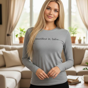 Triblenda Camiseta para mujer Manifest It Babe