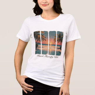 Triblenda Camiseta para mujeres del Club de Terapia de Playa