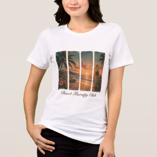 Triblenda Camiseta para mujeres del Club de Terapia de Playa