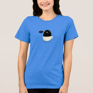 Triblenda Camiseta para mujeres - Gato negro lindo en una ta