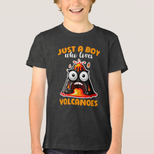 Triblenda Camiseta para Niño que Ama los Volcanes Regalo par