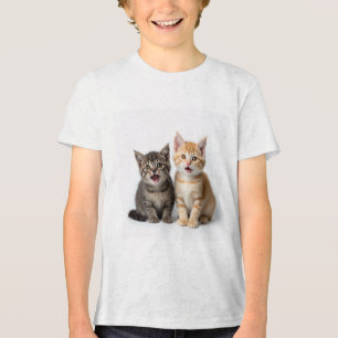 Triblenda camiseta para niños de gatos bebés