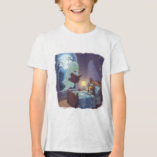 Triblenda Camiseta para niños de Halloween Fantasma y Corgi
