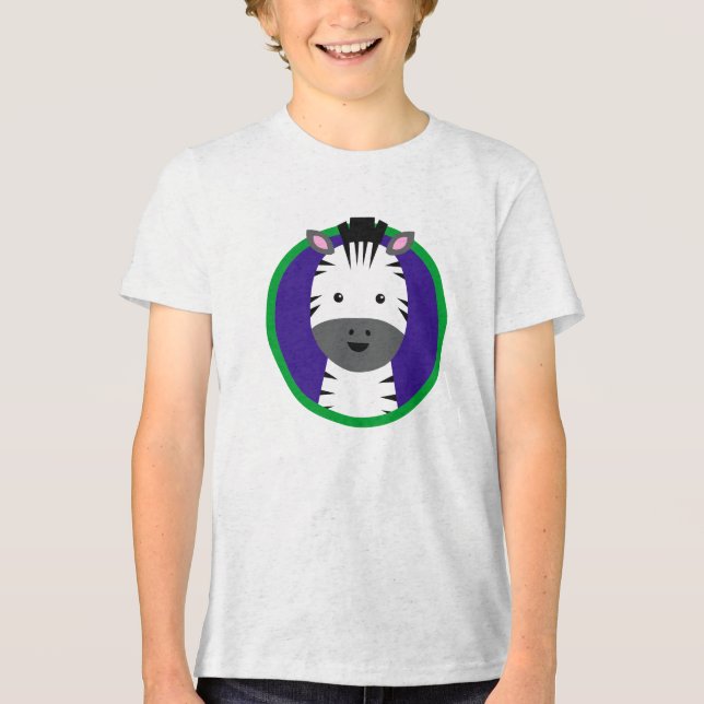 Triblenda Camiseta para niños de Zebra (Anverso)