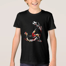 Triblenda Camiseta patada en bicicleta de fútbol para niños 
