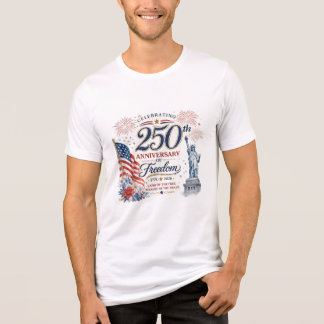 Triblenda Camiseta Patriótica Celebrando 250 Años de Liberta
