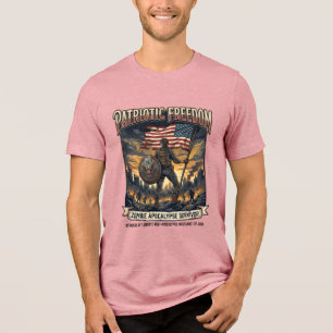 Triblenda Camiseta Patriótica de Hierro Superviviente Apocal