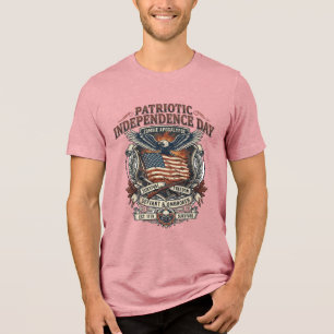 Triblenda Camiseta Patriótica de la Bandera de Óxido Supervi