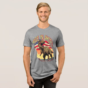 Triblenda Camiseta Patriótica de T-Rex de Dibujos Animados