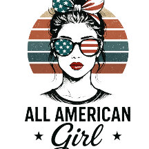 Camiseta Patriótica USA Chica Totalmente Americana