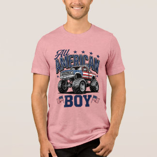 Triblenda Camiseta Patriótica Vintage Camión Monstruo Niño A