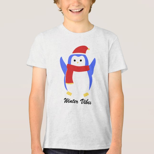 Triblenda Camiseta Penguin de Invierno (Anverso)