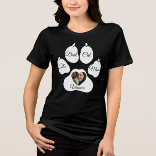 Triblenda Camiseta personalizada con foto de gato mamá - Nom