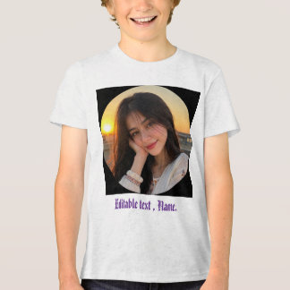 Triblenda Camiseta personalizada con texto y nombre de foto