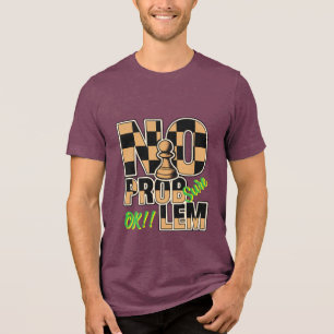Triblenda Camiseta personalizada de ajedrez para hombres sin