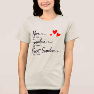 Triblenda Camiseta Personalizada De Año De Moda Para Mamá, A