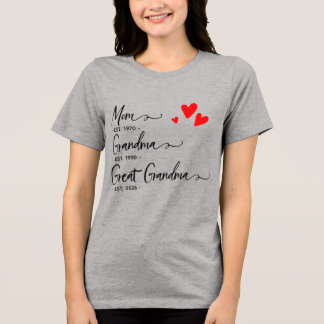 Triblenda Camiseta personalizada de año de moda para mamá, a