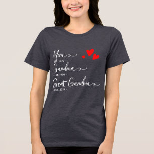 Triblenda Camiseta personalizada de año de moda para mamá, a