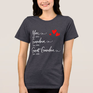 Triblenda Camiseta personalizada de año de moda para mamá, a