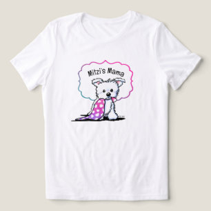 Triblenda Camiseta personalizada de cachorro blanco lindo
