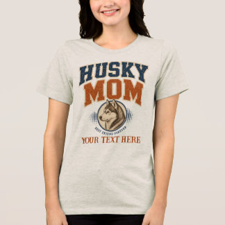 Triblenda Camiseta Personalizada de Mamá Husky Varsity