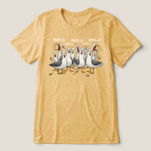 Triblenda Camiseta Personalizada de Profesora de Gaviotas, C