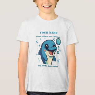 Triblenda Camiseta personalizada para el delfín del píxel — 