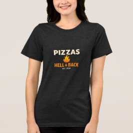 Triblenda Camiseta Pizzas Sobre el Infierno y de Regreso – L