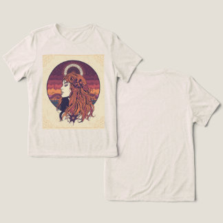 Triblenda Camiseta Poder Femenino Gráfico Tonos Joya Boho 70