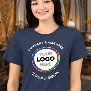 Triblenda Camiseta promocional de empresa para logotipo circ