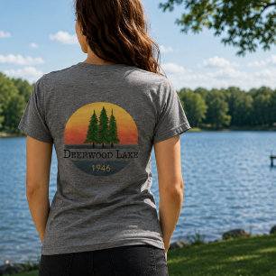 Triblenda Camiseta puesta de sol del lago Deerwood