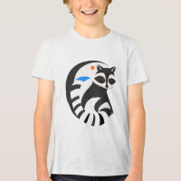 Camiseta Raccoon de acento de color - Gr de vida s