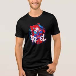 Triblenda Camiseta REBEL NEON SKULL - Grafiti Cyberpunk